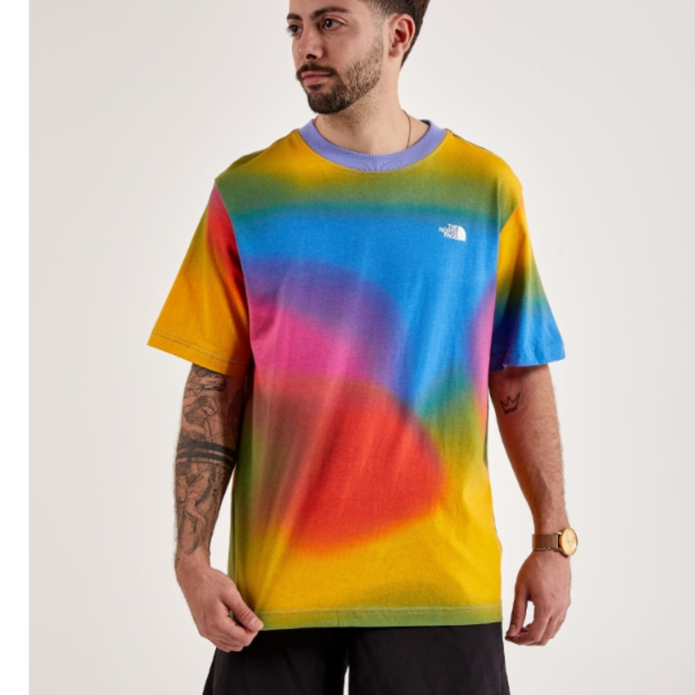 Men's Northface Rainbow Pride Tie Dye tee